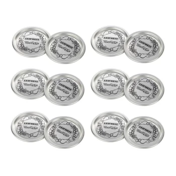 image of Leifheit - Replacement Preserving Kilner Style Jar Lids 8.4cm 12 Pack