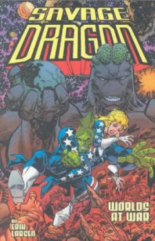 Image of Savage Dragon Volume 9 Worlds at War by Erik Larsen Paperback