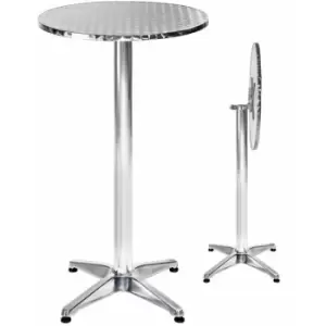 image of Bar table made of aluminium Ø60cm - bistro table, high table, tall table - 6.5cm - grey