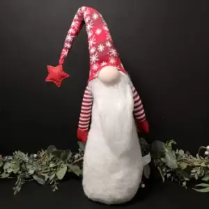 image of Snow White - Snowtime Christmas 74cm Standing Gonk with Snowflake Hat - Red