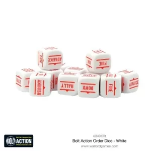 Image of Bolt Action White Order Dice pack