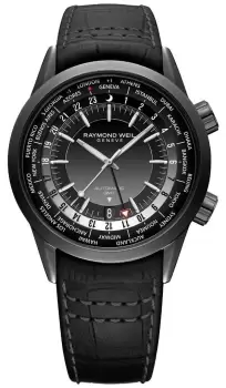 Image of Raymond Weil 2765-BKC-20001 Freelancer GMT Auto Black Watch