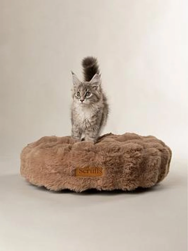 Image of Scruffs Alpine Round Pet Cushion Small Taupe BED/RCD/829849