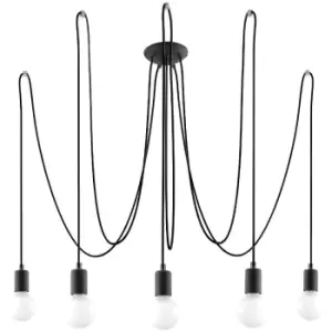 image of Sollux Chandelier Edison 5 Black