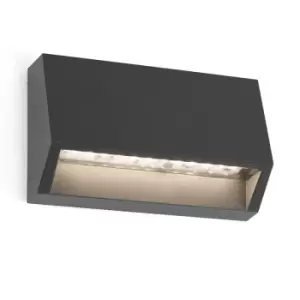 Image of Faro Barcelona Must 96 LED Outdoor Wall Light - Dark Grey