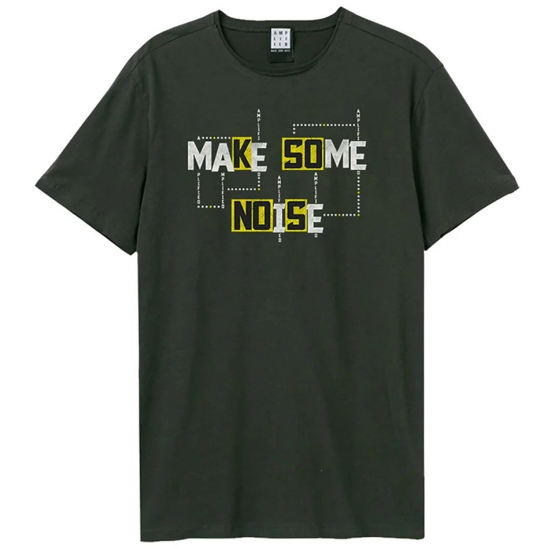 Image of Amplified Amplified Men Make Some Noise T-Shirt in Charcoal Size: Small Charcoal S Male 5063470092376