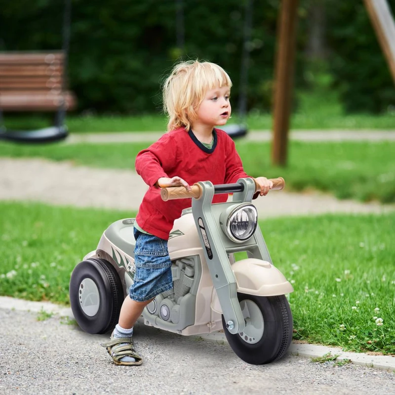 Image of AIYAPLAY Cream White Ride On Car Foot To Floor Kids Car w/ Music - Bubble - Cream TJ Hughes 5061025053100