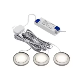 Image of Knightsbridge UNDKIT3BCCW LED 2.5 W Cabinet Light, 230 V, Dimmable, Cool White, 4000K