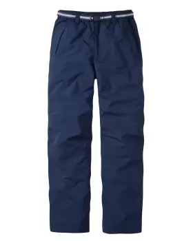 image of Cotton Traders Waterproof Fleece Lined Trousers in Blue