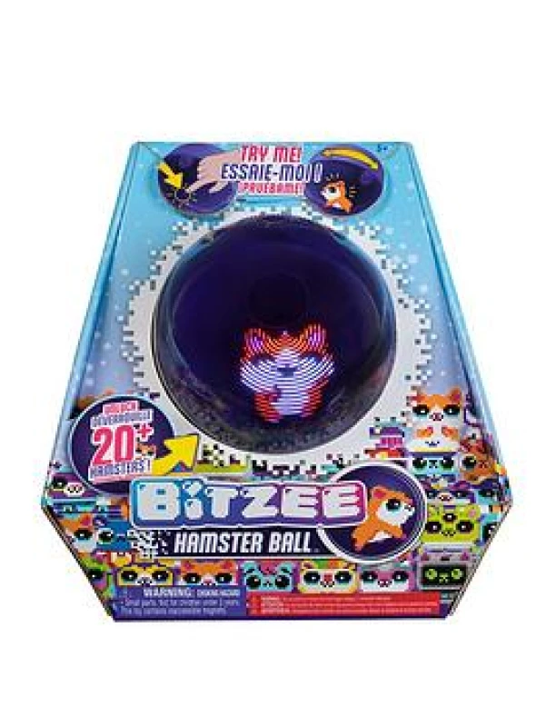 Image of Bitzee Hamsterball - interaktives Spielzeug mit uber 20 virtuellen Hamstern zum Rollen und Spielen das Digitale Haustier reagiert auf Beruhrung und B