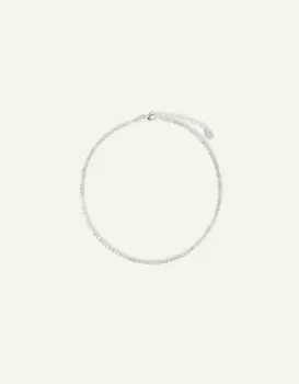 Image of Accessorize Womens Silver Cupchain Crystal Tennis Necklace, Size: 41cm