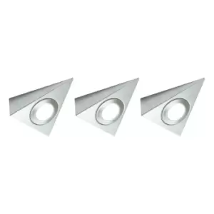 NxtGen Florida Triangle LED Under Cabinet Light 2.6W Cool White 100° Brushed Nickel