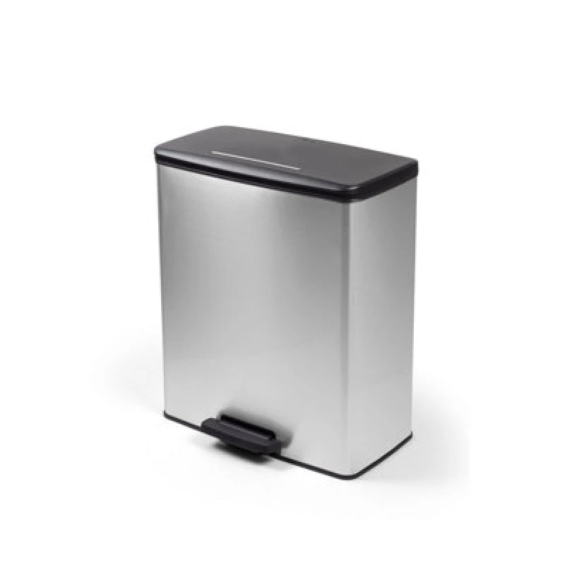 Image of Curver Curver Deco bin slim 254610 Garbage bin 65 l (W x H x D) 480 x 615 x 280 mm Silver, Black 254610