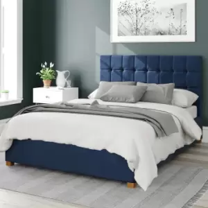 Image of Aspire Sinatra Velvet Kingsize Ottoman Bedframe - Navy
