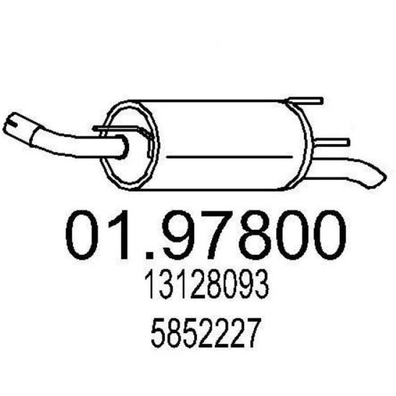 Image of MTS 01.97800 Rear silencer End Silencer (3437)