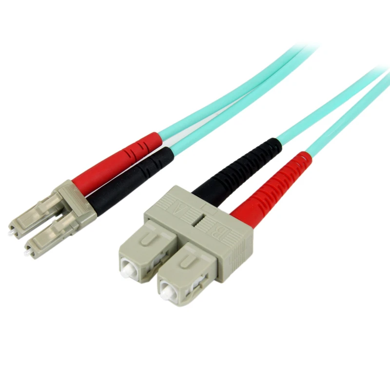 Image of StarTech.com 5m (16.4ft) LC/UPC to SC/UPC OM3 Multimode Fiber Optic Ca