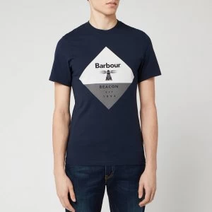 Image of Barbour Beacon Mens Diamond T-Shirt - Navy - L