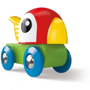 Image of Hape Whistling Parrot Engine Pull Along Toy