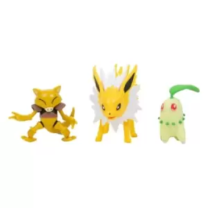 Pok&eacute;mon Battle Figure 3 Pack Chikorita, Abra, Jolteon 5 cm