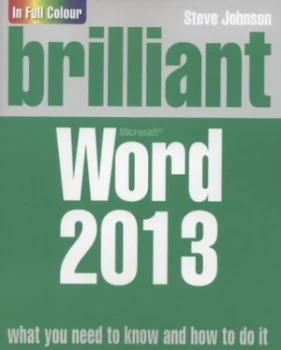 Image of Brilliant Microsoft Word 2013 by Mr Steve Johnson Book