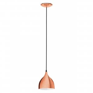 EGLO ES/E27 Coretto Brushed Copper Pendant Light 60W - 93836