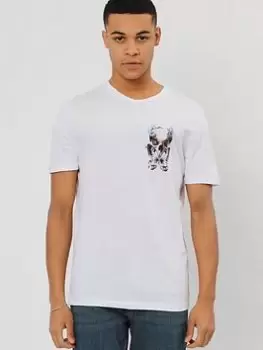 Image of Religion Butterfly Skull T-Shirt - White