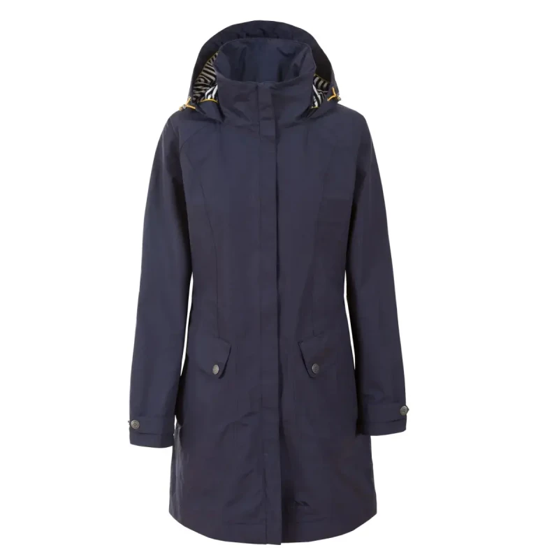 Image of Trespass Rainy Day Waterproof Jacket - Navy, Size S, Women Navy N6JG9 Female S