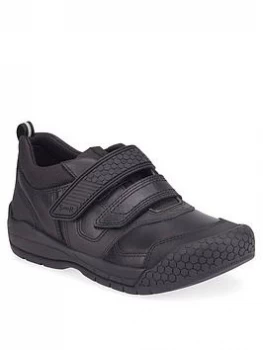 Image of Start-rite Boys Strike School Shoe, Black Leather, Size 11 Younger