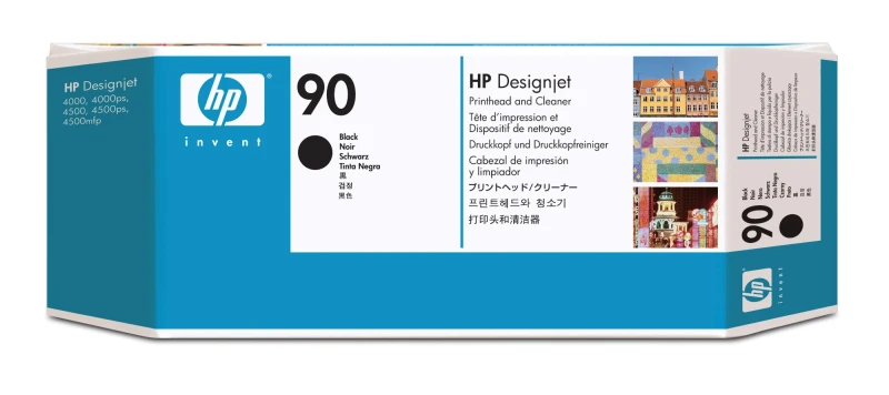 Image of HP C5054A/90 Printhead Black + Printhead cleaner 44ml for HP DesignJet