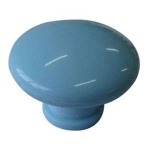Image of BQ Pale Blue Round Mushroom Knob Pack of 10