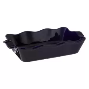 Image of Premier Housewares Medium Stoneware Casserole Dish - Blue