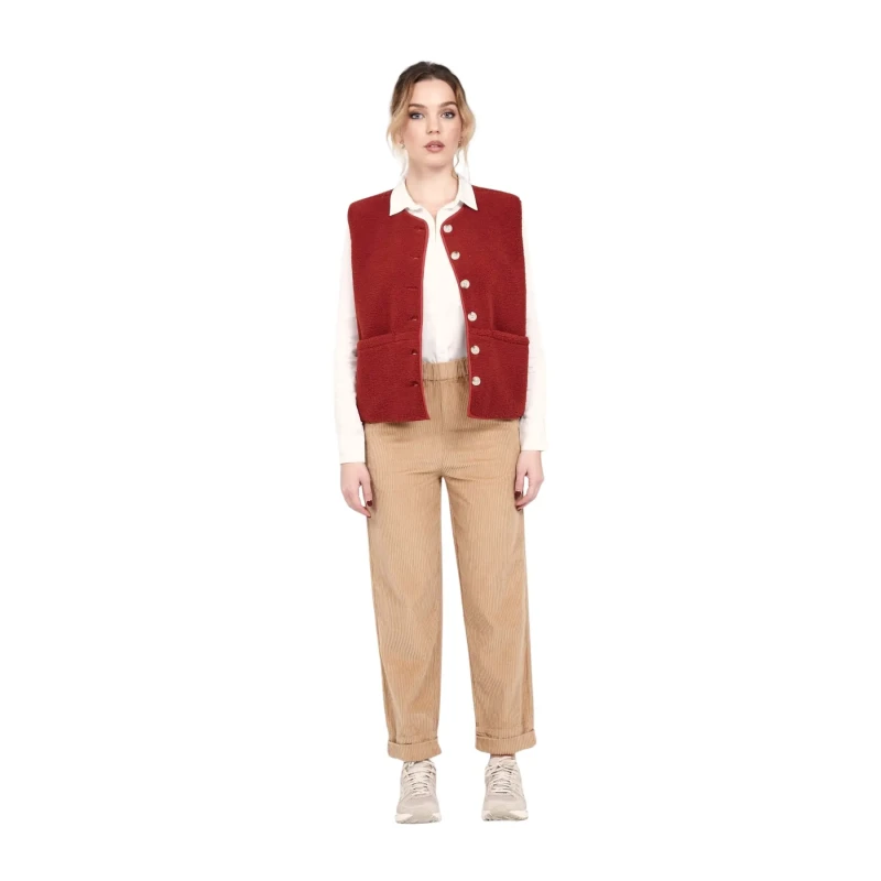 Image of F.A.M. Paris Womens Trousers F.A.M. Paris France Marron Female XS