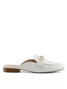 image of Dune London Glowin Leather Sandals, White, Size 5, Women