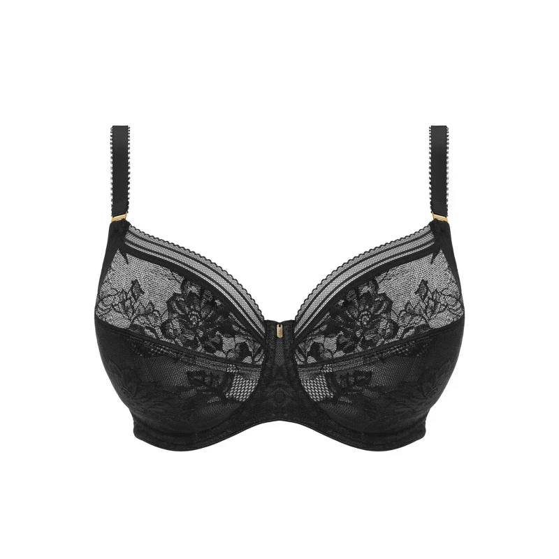 Image of Fantasie Womens underwired side-reinforced bra Fantasie Fusion Lace Noir Female 80G