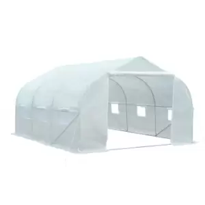 Image of Outsunny Walk-in Portable Greenhouse Warm House Plant Shed