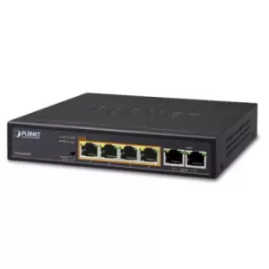 image of FSD-604HP - Unmanaged - Fast Ethernet (10/100) - Full duplex - Power over Ethernet (PoE)