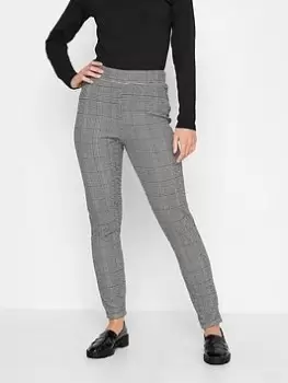 image of PixieGirl Petite Dogtooth Slim Leg Trouser, Black, Size 12, Women