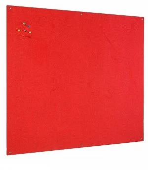 Image of Bi-Office Unframed Red Felt Notice Board 120x90cm