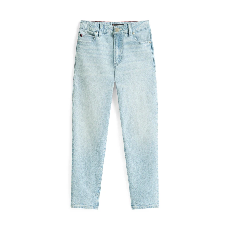 Image of Tommy Hilfiger Kids Durable Denim Straight Leg Jeans Bleach Wash 1AB male 4Y