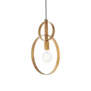 Image of Trento Pendant Ceiling Light Antique Gold Leaf