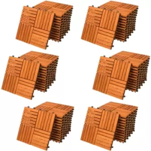 Wooden Tile Set FSC Certified Eucalyptus Wood or Acacia Wood 66x Akazie Quattro Mosaik (de)