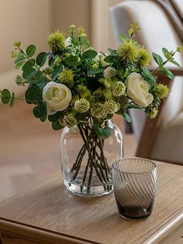 Image of Crossland Grove Eucalyptus & Rose Vase Arrangement, Green 5061090000000