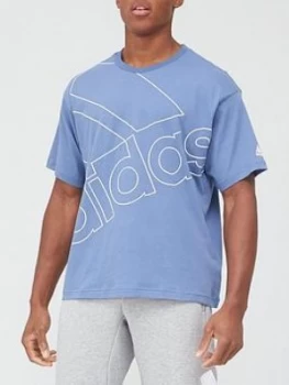 image of adidas Favs T-Shirt - Blue Size M Men