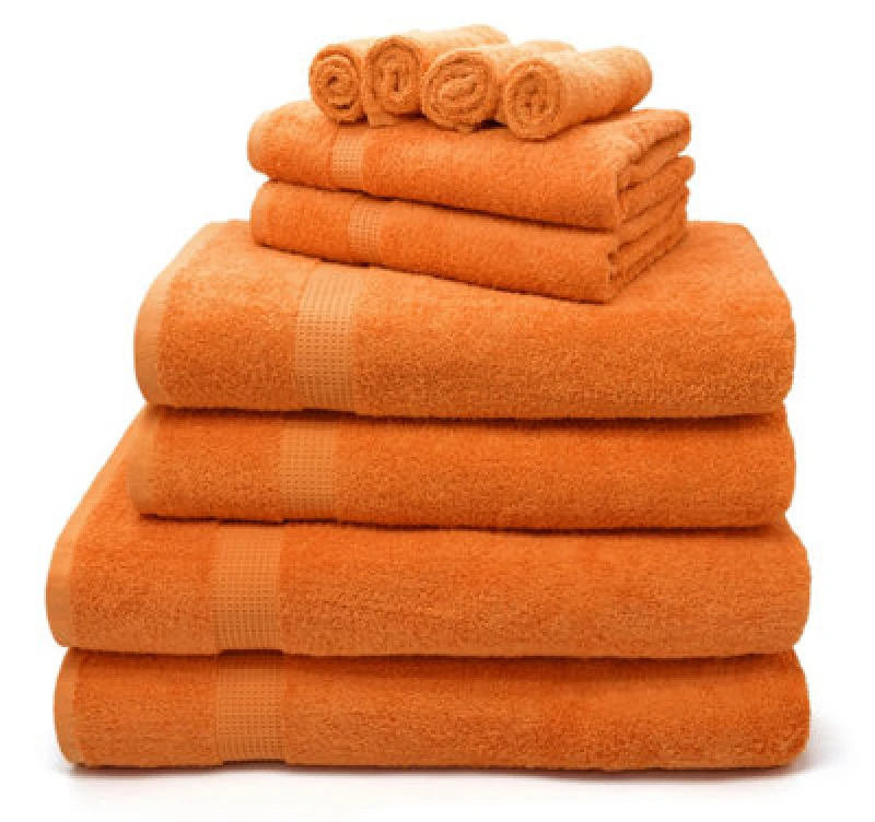 Image of Velosso Luxury 100% Egyptian Cotton Towels 550Gsm Soft & Absorbent Cotton Towels Orange - Hand Towel