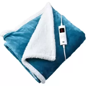 image of GlamHaus Light Blue Electric Throw