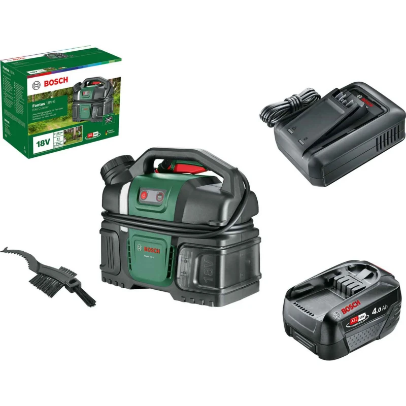 Image of Bosch FONTUS 18V-6 P4A 18v Cordless Pressure Washer and Bicycle Cleaner 1 x 4ah Li-ion Charger FONTUS 18V-6