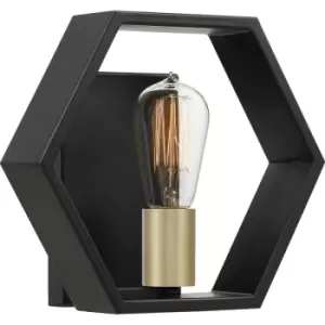 Image of Elstead Lighting - Elstead Quoizel Bismarck Wall Lamp Earth Black