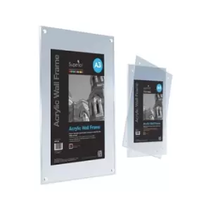 image of Stewart Superior Acrylic Wall Frame A4 Clear AWF-A4