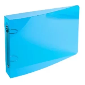 image of Exacompta Ring Binder Crystal 51092E Polypropylene A4 25mm 2 ring Blue Pack of 10