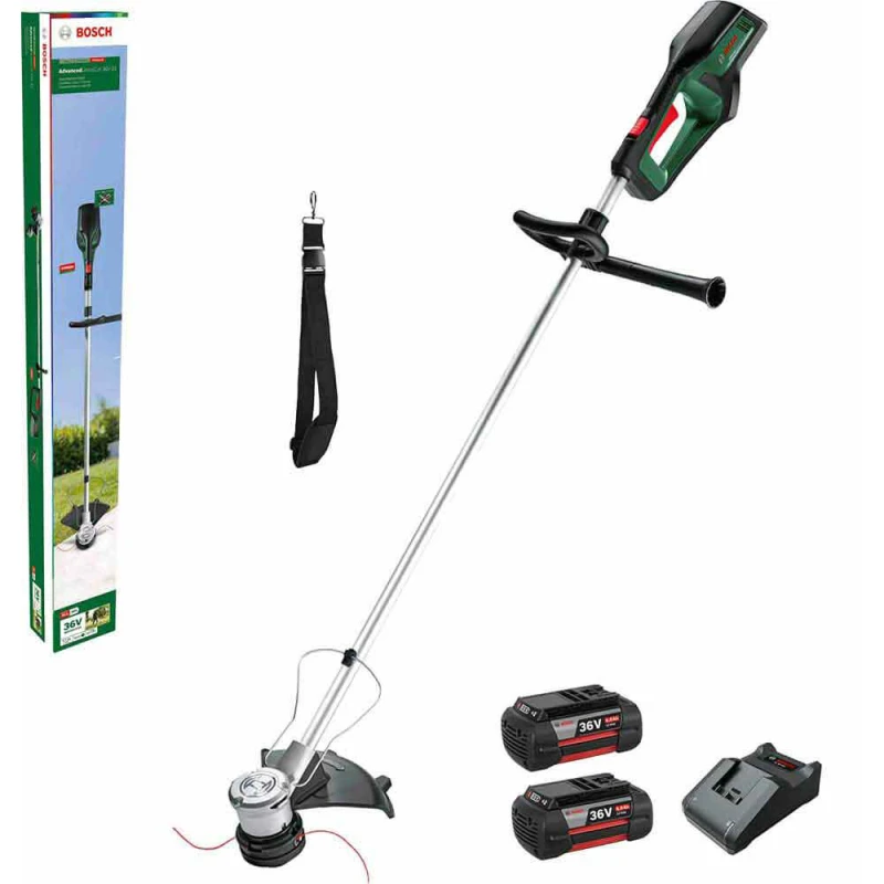 Image of Bosch ADVANCEDGRASSCUT 36V-33 36v Cordless Brushless Grass Trimmer 330mm 2 x 6ah Li-ion Battery Charger ADVANCEDGRASSCUT 36V-33